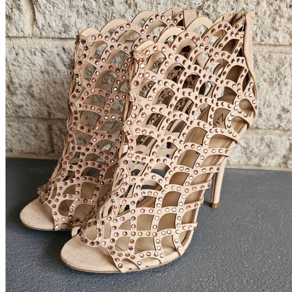 ZiGisoho Women's Duran Heeled Sandals, Sparkly Stilettos/Heels, NWOT, Sz 8